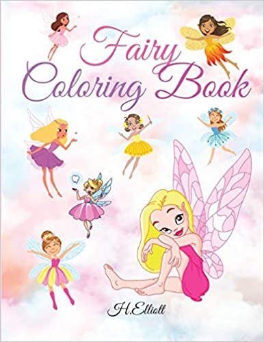 indir Fairy Coloring Book: Magical Fairies Coloring Book For Kids With One Ilustration Per Page, Fun And Original Paperback