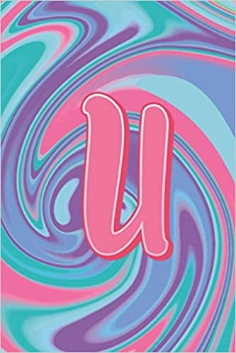 indir U: Letter U Monogram Initials Pastel Tie Dye Notebook &amp; Journal