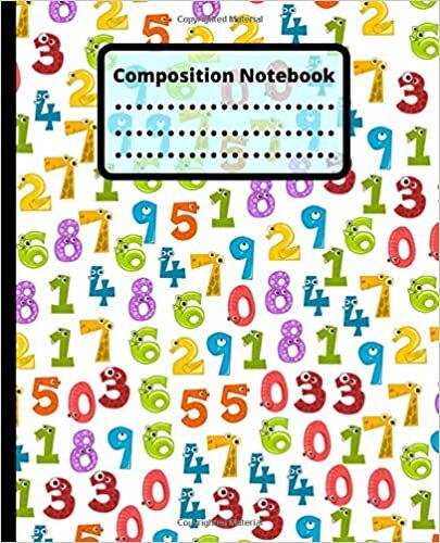 Composition Notebook: Back to School Composition Book Funny numbers for Kids, Girls s, and Students, for Home School College Work University ... Book |120-page, 7.5 x 9.25 inches (19.05 indir