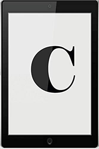 C: Personalized College Ruled Pages Notebook Journal Modern Black Tablet Tech Theme Bjournal Notepad Initial Monogram Letter C- Many Usage Handy Travel Size For Men s Boys indir