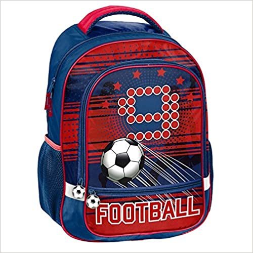 Plecak szkolny Football granatowo-czerwony indir