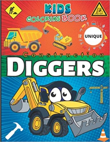 تحميل UNIQUE CONSTRUCTION DIGGERS: KIDS COLORING BOOK