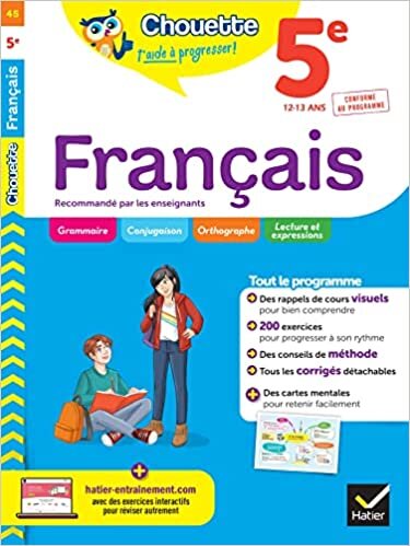 Français 5e: cahier de révision et d'entraînement