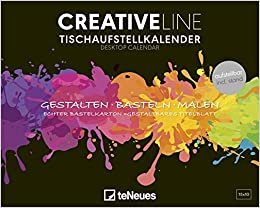 Creative Line Tischaufsteller quer 2021 - Kreativ-Kalender - DIY-Kalender - Kalender-zum-basteln - Tischkalender - 20x16 indir