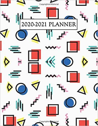 تحميل 2020-2021 Planner: Glossy 2 Year Daily Weekly Planner Organizer with To-Do’s, Inspirational Quotes, Notes &amp; Vision Boards | Two Year Agenda Schedule Notebook &amp; Business Calendar | Cute Memphis Pattern