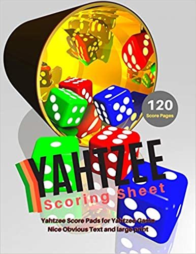 Yahtzee Scoring Sheet: V.26 Yahtzee Score Pads for Yahtzee Game Nice Obvious Text and Large Print Yahtzee Score Card 8.5*11 inch