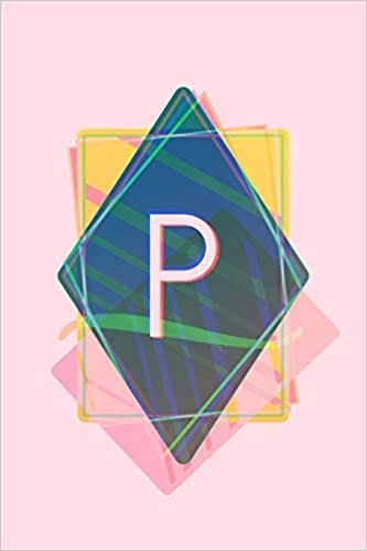 indir P: Pink Pastel Vaporwave Aesthetic Monogram Journal / Composition Notebook with Initial - 6” x 9” - College Ruled / Lined