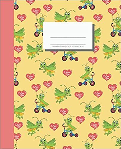 indir Primary Composition Notebook K-2: Learn With Luna. Draw and Write Journal 7.5x9.25 inches. Cute Grasshoppers Design. Fun Learning for Boys and Girls