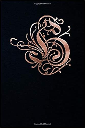 Notebook: Gothic Initial B - Copper on Black - Lined composition Notebook / Diary / Journal - 6"x9", 140 Pages - purse size (Vintage Monograms) indir