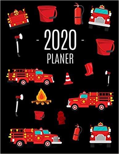 تحميل Feuerwehrauto Planer 2020: Wochenplaner 2020 - Monatsplaner 12 Monate Organizer - Einfacher Überblick über die Terminpläne - Agenda mit Raum für Notizen