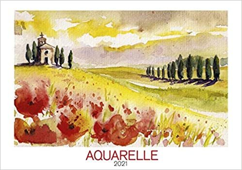 Aquarelle 2021 - Bild-Kalender 48,5x34 cm - Kunst - Malerei - Wand-Kalender - Alpha Edition indir