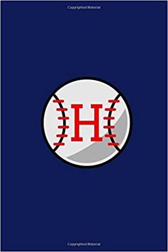 H: Baseball Monogram Initial 'H' Notebook: (6 x 9) Daily Planner, Lined Daily Journal For Writing, 100 Pages, Durable Matte Cover indir