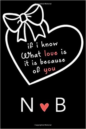 indir If i know what love is,it is because of you N and B: Classy Monogrammed notebook with Two Initials for Couples,monogram initial notebook,love ... 110 Pages, 6x9, Soft Cover, Matte Finish