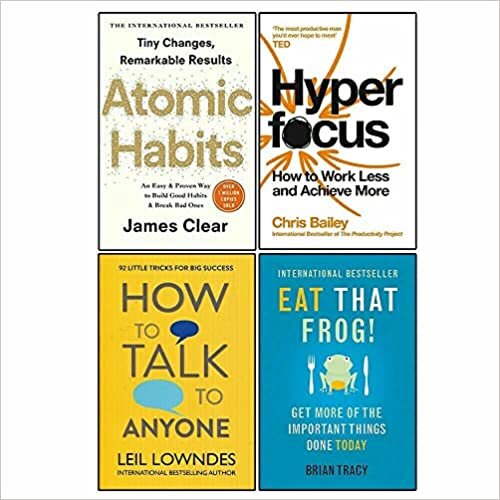 تحميل Atomic Habits, Hyperfocus, How to Talk to Anyone, Eat That Frog! 4 Books Collection Set