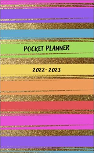 Astra Wade Pocket Calendar 2022-2023: for Purse |2 Year Pocket Planner| 24 Month Calendar Agenda Schedule Organizer | January 2022- December 2023 | Rainbow Glitter Stripes تكوين تحميل مجانا Astra Wade تكوين