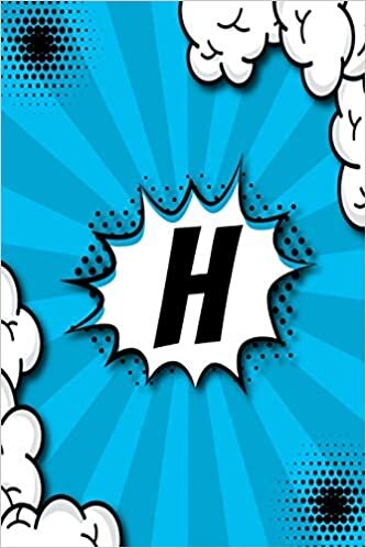 indir H: Personalized Blank Sketchbook Customized With Monogram Letter H Comic Book Style Pop Art Initials For Names Starting With H