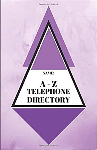 A - Z Telephone Directory: Address and Telephone Log Book in Purple with coloured coded pages (Telephone/Address Book 5.06" x 7.81" Diamond) indir