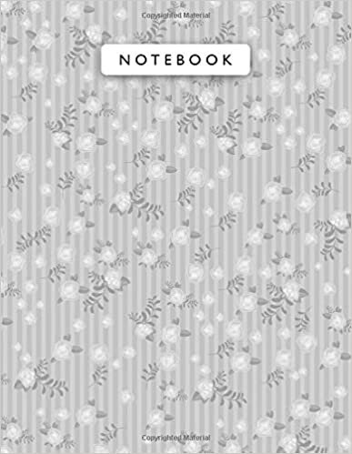 Notebook Cultured Color Small Vintage Rose Flowers Mini Lines Patterns Cover Lined Journal: Monthly, 8.5 x 11 inch, Planning, 21.59 x 27.94 cm, College, Journal, Work List, A4, 110 Pages, Wedding