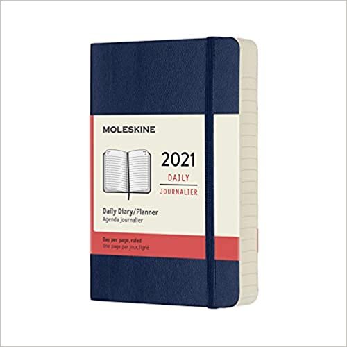 ダウンロード  Moleskine 2021 Daily Planner, 12M, Pocket, Sapphire Blue, Soft Cover (3.5 x 5.5) 本