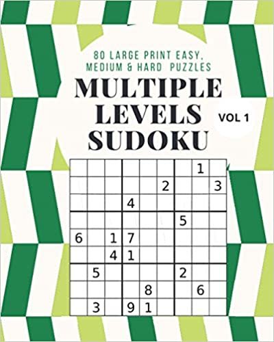 80 Large Print Large Easy, Medium and Hard Puzzles Multiple Levels Suduko Vol 1: Logic and Brain Mental Challenge Puzzles Gamebook with solution Games ... Family, Sleepovers, Game Night, Camp, indir