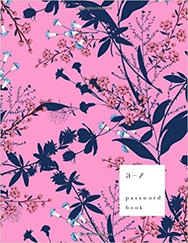 A-Z Password Book: 8.5 x 11 Big Password Notebook with A-Z Alphabet Index | Large Print Format | Trendy Tropical Floral Design | Pink indir