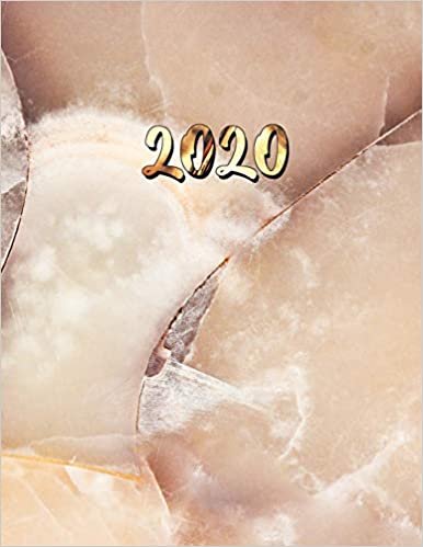 تحميل Gold &amp; Beige Marmor Planer 2020: Wochenplaner 2020 - Monatsplaner 12 Monate Organizer - Einfacher Überblick über die Terminpläne - Agenda mit Raum für Notizen