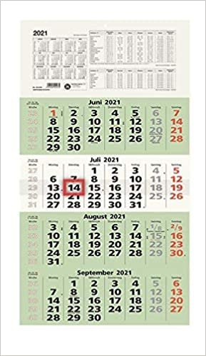 Viermonatskalender 2021 33x59cm grün UWS (Bl. Engel) 959-0700 indir