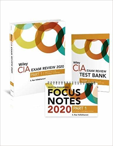 تحميل Wiley CIA Exam Review 2020 + Test Bank + Focus Notes: Part 1, Essentials of Internal Auditing Set