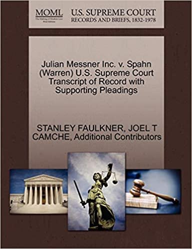 indir Julian Messner Inc. v. Spahn (Warren) U.S. Supreme Court Transcript of Record with Supporting Pleadings