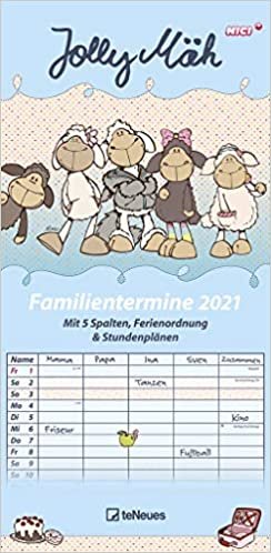 indir Jolly Mäh Familienplaner 2021 - Familien-Timer - Termin-Planer - Kinder-Kalender - Familien-Kalender - 22x45