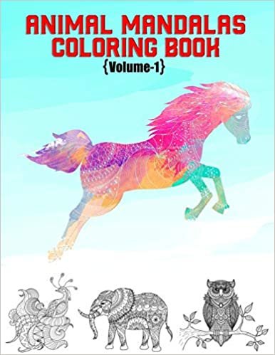 تحميل Animal Mandalas Coloring Book: Awesome Forest and farm 50 Animals Colouring Book for Girls, Cute Horses, Birds, Owls, Elephants, Dogs, Cats, Turtles, Bears, Rabbits, Ages 4-8, 9-12, 13-19 (Volume 1)