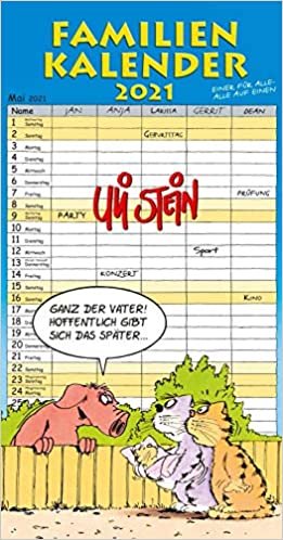ダウンロード  Uli Stein - Familienkalender 2021: Familienplaner mit 5 Spalten 本