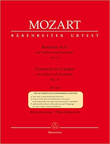 Concerto for Violin No.3 in G major K.216 (Violin & Piano) indir