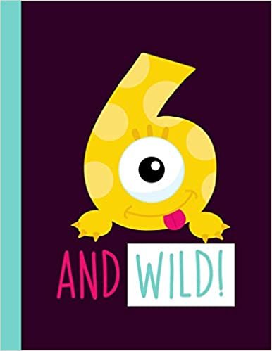 indir 6 And Wild!: A 6-Year-Old Girl Pink Monster Primary Composition Notebook For Girls Grades K-2 Featuring Handwriting Lines