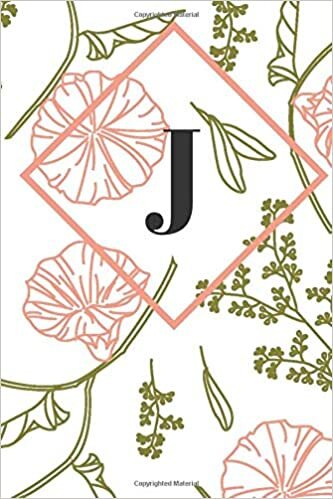 indir J: Monogram Initial &quot;J&quot; Notebook for Women and Girls.