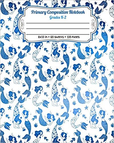 indir Primary Composition Notebook Grades K-2: Story Paper Journal Dashed Midline And Picture Space Exercise Book | Blue Mermaid Pattern (Mermaid Primary Notebook K2 K3)