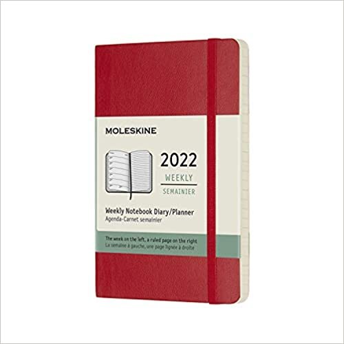 Moleskine 12 Monate Wochen Notizkalender 2022, Pocket/A6, 1 Wo = 1 Seite, rechts linierte Seite, Weicher Einband, Scharlachrot ダウンロード