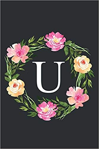 indir U: Floral Monogram Initial Letter U Composition Notebook Journal for Girls and Women (Monogrammed Notebook)