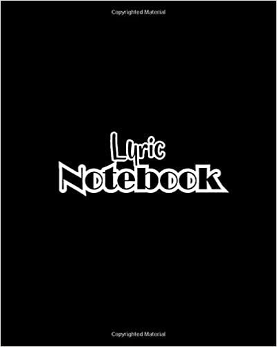indir Lyric Notebook: 100 Sheet 8x10 inches for Notes, Plan, Memo, for Girls, Woman, Children and Initial name on Matte Black Cover