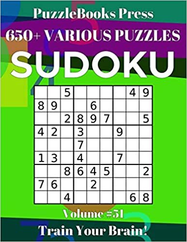 تحميل PuzzleBooks Press Sudoku 650+ Various Puzzles Volume 51: Train Your Brain!