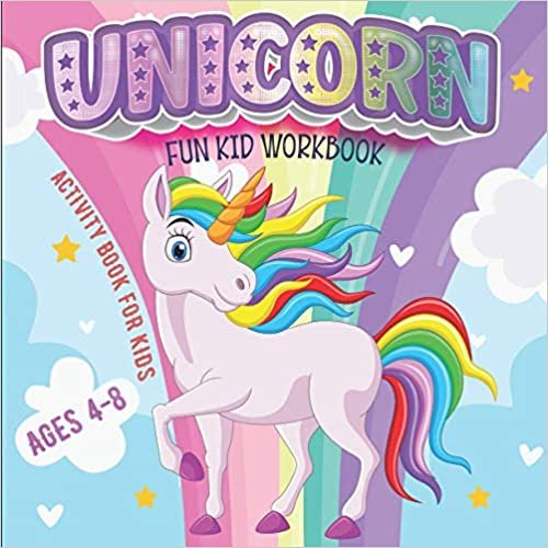 ダウンロード  unicorn activity book for kids ages 4-8 A fun kid workbook: Children Activities For Unicorns Lovers for Learning, Coloring, Dot To Dot, Mazes, Word Search and More! 本