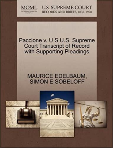 Paccione v. U S U.S. Supreme Court Transcript of Record with Supporting Pleadings indir
