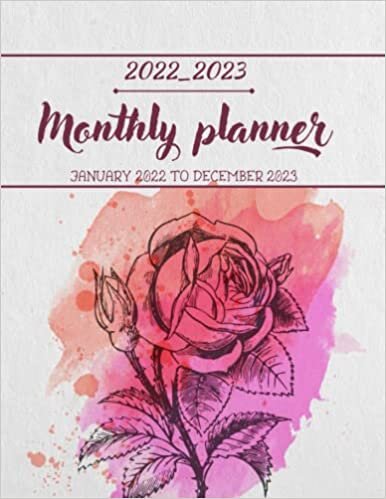 ダウンロード  2022-2023 Monthly Planner: Deluxe Monthly Planner 24 Months With Pages for Notes, Goals & Gratitude, Floral Cover Planner Gift 8.5"x11", Two Year Monthly Planner and Calendar Schedule Organizer for Work or Personal Use, ( January 2022 to December 2023) 本