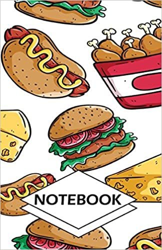 Notebook: Junk food 2: Small Pocket Diary, Lined pages (Composition Book Journal) (5.5" x 8.5")