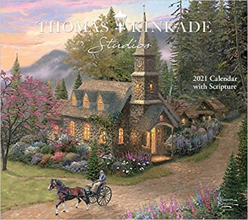 ダウンロード  Thomas Kinkade Studios 2021 Deluxe Wall Calendar with Scripture 本