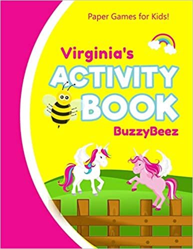 indir Virginia&#39;s Activity Book: 100 + Pages of Fun Activities | Ready to Play Paper Games + Storybook Pages for Kids Age 3+ | Hangman, Tic Tac Toe, Four in ... Letter V | Hours of Road Trip Entertainment