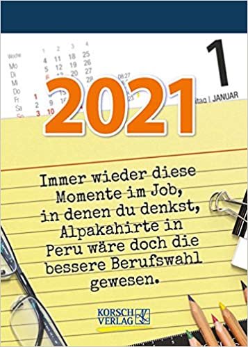 Visual Words Office 2021: TypoArt Tages-Abreisskalender mit witzigen Sprchen zum Broalltag.