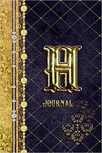 indir H Journal: Letter H Initial Monogram Lined Notebook - Elegant Diamond and Gold Print