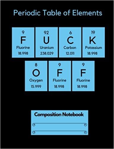 indir Composition Notebook: Funny Periodic Table of Elements: F*ck Off Blue and Black Composition Notebook College Ruled 140 Pages (70 sheets) (7.44&quot; x 9.69&quot;) Paperback