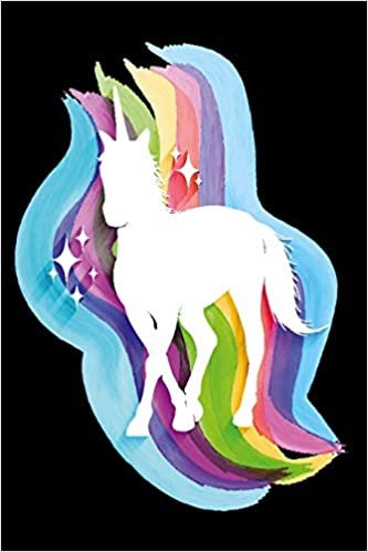 walking rainbow unicorn black: Notebook graph paper 120 pages 6x9 perfect as math book, sketchbook, workbook and diary Sweet Rainbow Uniorn indir